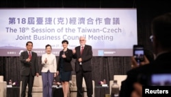 捷克众议院议长阿达莫娃2023年3月27日继续访问台湾并出席台捷经济合作会议。(路透社)