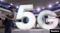 2019年5月在中国昆明举办的一场5G技术展(路透社2019年5月23日)