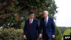美国总统拜登与中国国家主席习近平在旧金山郊外举行会谈。(法新社2023年11月15日)