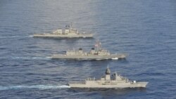 美国、日本和澳大利亚海军10月19日在南中国海举行今年第五次的联合演习。(美国第七舰队网站)