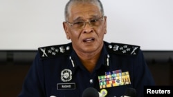 马来西亚副警察总长诺拉昔(Noor Rashid Ismail)召开记者会(2017年2月19日)