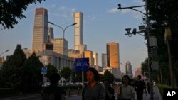 资料照:北京商务中心区的傍晚(2023年9月20日)