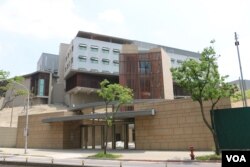 美国在台协会驻台北办事处新建筑即将开馆。(美国之音杨明拍摄)