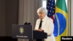 Міністерка фінансів США Дженет Єллен бере участь в зустрічі міністрів фінансів країн G20 в Бразилії