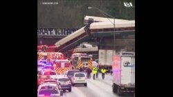 VOA英文视频:华盛顿州列车脱轨坠入公路 据报有多起伤亡 VOA英文视频:华盛顿州列车脱轨坠入公路 据报有多起伤亡