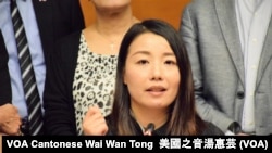 被法庭取消立法会议员资格的刘小丽(摄影:美国之音汤惠芸)