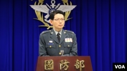 台湾国防部发言人罗绍和少将(美国之音杨明拍摄)