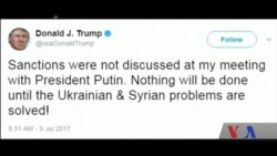 Трамп написав у Твіттері, що не обговорював питання санкцій з Путіним. Відео Трамп написав у Твіттері, що не обговорював питання санкцій з Путіним. Відео