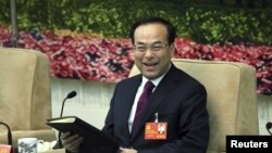2012年11月9日,中共吉林省委书记孙政才在中共十八大的一次会议上。不久后他被任命为重庆市委书记。