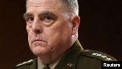 美军参谋长联席会议主席马克·米利(Mark Milley)2023年3月29日在参议院军事委员会作证。(路透社)