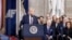 Tổng thống Donald Trump phát biểu sau khi tuyên thệ nhậm chức Tổng thống thứ 47 của Hoa Kỳ trong Lễ nhậm chức Tổng thống lần thứ 60 tại Rotunda của Điện Capitol ở Washington, ngày 20/1/2025.