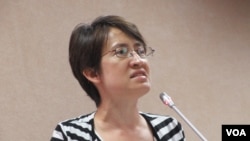 台湾在野党民进党立委萧美琴(美国之音张永泰拍摄)