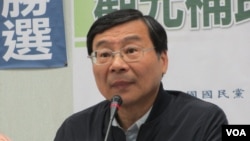 资料照:台湾在野党国民党立法院党团总召曾铭宗呼吁党内团结打赢2020总统选战(美国之音张永泰拍摄)