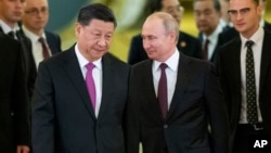 中国国家主席习近平和俄罗斯总统普京。(资料照)