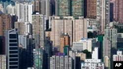 资料照:香港住房高楼林立