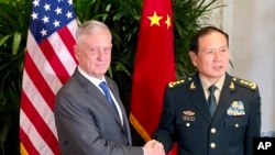 美国国防部长马蒂斯会晤中国国防部长魏凤和(2018年10月18号)