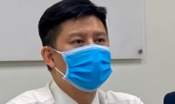 公民党立法会议员谭文豪表示,港府极有可能押后9月6日举行的立法会,担心约20万长居大湾区港人可能“被种票” (美国之音/汤惠芸)