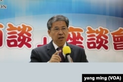台北海洋科技大学校长唐彦博(美国之音记者杨明摄)