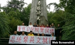重庆民众庆贺蔡英文当选(网络照片)