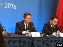 中国外交部副部长郑泽光举行记者会(资料照,美国之音莉雅拍摄)