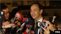 朱立伦星期四傍晚结束在美国国务院的会谈(美国之音任禺阳摄)
