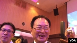 台企联荣誉总会会长张汉文(美国之音记者申华 拍摄)