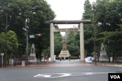资料照:日本东京千代田区九段下的靖国神社