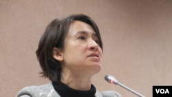 台湾在野党民进党立委萧美琴(美国之音张永泰拍摄)