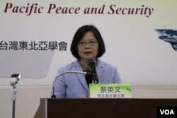 民进党总统候选人蔡英文(美国之音杨明拍摄)
