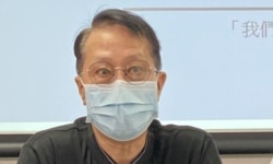 张国柱表示,民调反映市民对港府的期望感到灰心 (美国之音/汤惠芸)