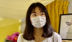 朱慧盈表示,香港人应该共同思考国安法的红线之下,未来的抗争路向 (美国之音/汤惠芸)
