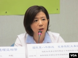 台湾执政党国民党立委王育敏(美国之音张永泰拍摄 )