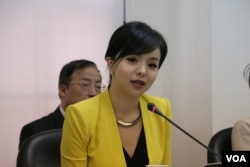 加拿大世界小姐林耶凡(美国之音杨明拍摄 )