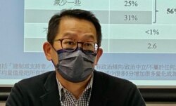 香港中文大学中国研究中心兼任讲师叶国豪表示,不同政治立场的受访者都会担心缺乏传媒监察,会影响香港的廉洁 (美国之音/汤惠芸)