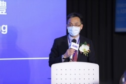 台湾艾司摩尔全球副总裁暨台湾区总经理陈文光在致词中表示,中心的开幕将为台湾半导体产业提供更完整服务。(艾司摩尔提供)