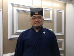 台湾中华道家文化推广学会副理事长陈升宏。(美国之音 陈筠摄)