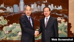 澳门中联办主任傅自应2019年3月23日会晤台湾高雄市长韩国瑜 (澳门中联办网站)