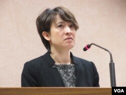 台湾在野党民进党立委萧美琴(美国之音张永泰拍摄)