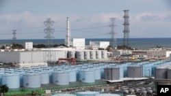资料照:日本福岛第一核电站5号和6号核反应堆。(2021年2月27日)