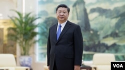 习近平在北京人民大会堂,在会见俄罗斯高官之前(2016年3月15日)