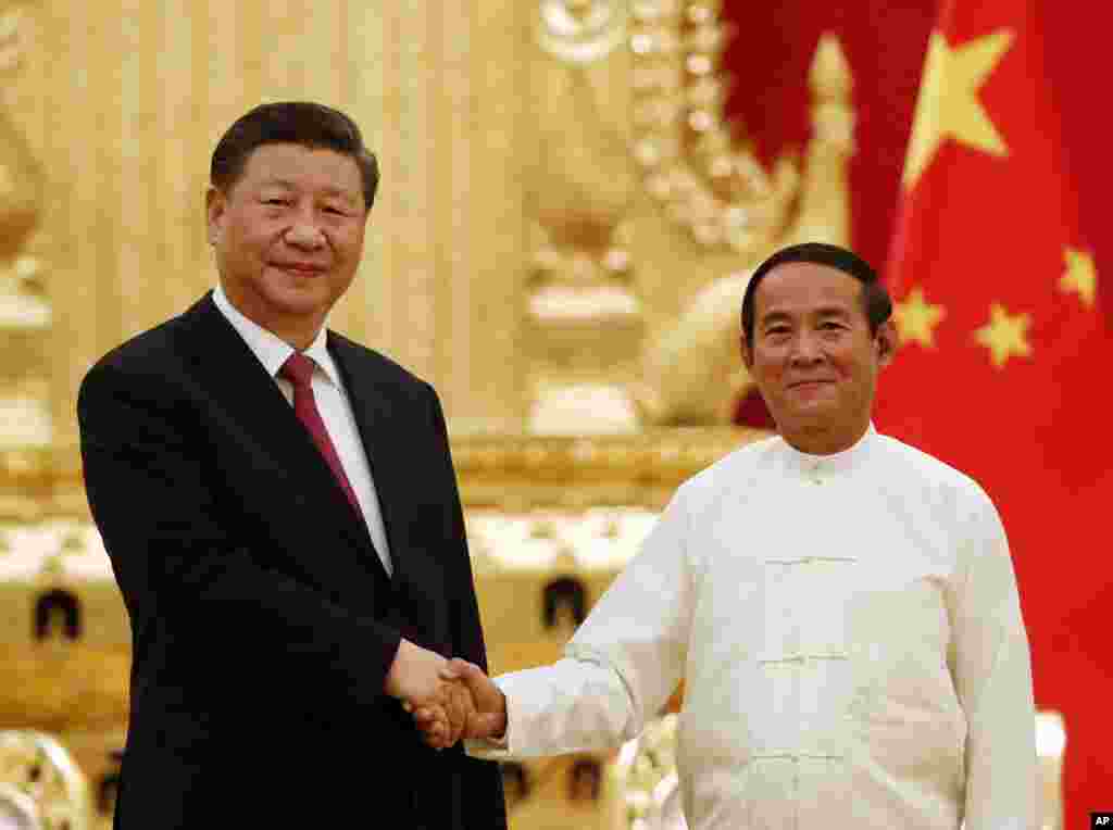 တရုတ်သမ္မတ Xi Jingping နဲ့ သမ္မတ ဦးဝင်းမြင့် တွေ့ဆုံ 
