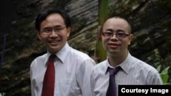 中国贵州贵阳活石教会的仰华牧师和苏天富牧师(活石教会成员提供)