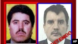 Vincente Carrillo Fuentes thủ lãnh băng đảng ma túy Juarez (trái)