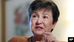 国际货币基金组织(IMF)总裁克里斯塔利娜·格奥尔基耶娃(Kristalina Georgieva)(资料照片)