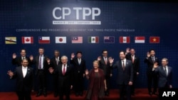 跨太平洋11国2018年3月8日签署《全面与进步跨太平洋伙伴关系协定》(CPTPP)。(法新社照片)