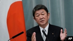 资料照:日本外务大臣茂木敏充