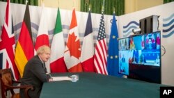 G-7 ထိပ်သီး အစည်းအဝေးမှာ ဗြိတိန်ဝန်ကြီးချုပ် Boris Johnson ပြော