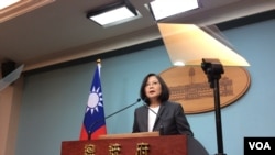 台湾总统蔡英文(美国之音记者申华 拍摄)