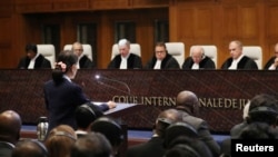 နိုင်ငံတကာတရားရုံး (ICJ) မှာ မြန်မာ့အရေးကြားနားခဲ့စဉ် (ဓာတ်ပုံ - ရိုက်တာ)