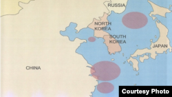 美国财政部公布朝鲜船只海上交货的水域主要在中国沿海(美国财政部网站截图)